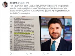 THY Basın Müşaviri 41’inci şirkete de yönetim kurulu üyesi