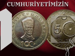 Cumhuriyeti'in 100. yılı için hatıra para, 5 TL