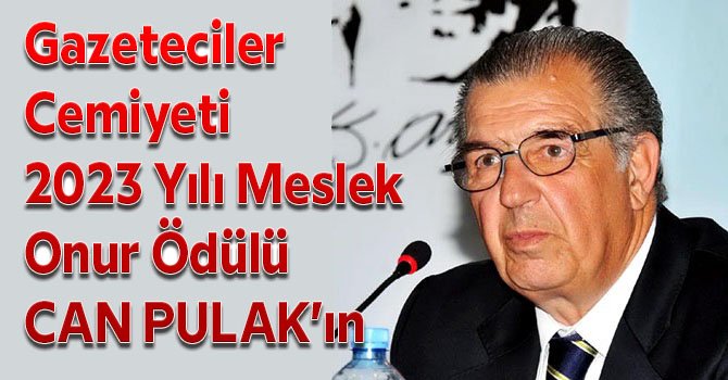 2023 Yılı Meslek Onur Ödülü Can Pulak’a verildi