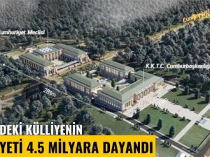 KKTC'deki külliyenin maliyeti 4.5 milyara dayandı