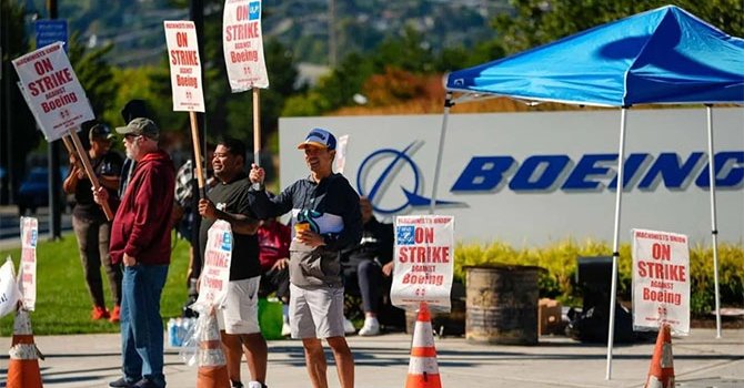 ABD'li havacılık devi Boeing işçilerinin grevi sürüyor.