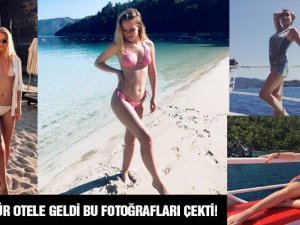 Tesettür otelde bikinili fotoğraf çektirdi kriz çıktı