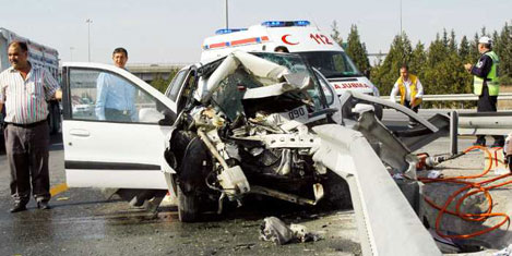 Türkiye trafik kazalarında üçüncü