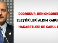 O geceki eleştirileri de hakaretleri kabul ediyorum