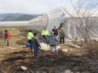 Kaş'taki çiftçilere yangın ve fırtınada zarar gören seralara destek