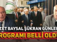 İzzet Baysal Şükran Günleri ile anılıyor